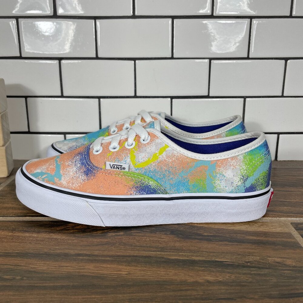 Vans Authentic Womens Size 7 Shoes Retro Mart Multicolor Low Skate Sneaker
